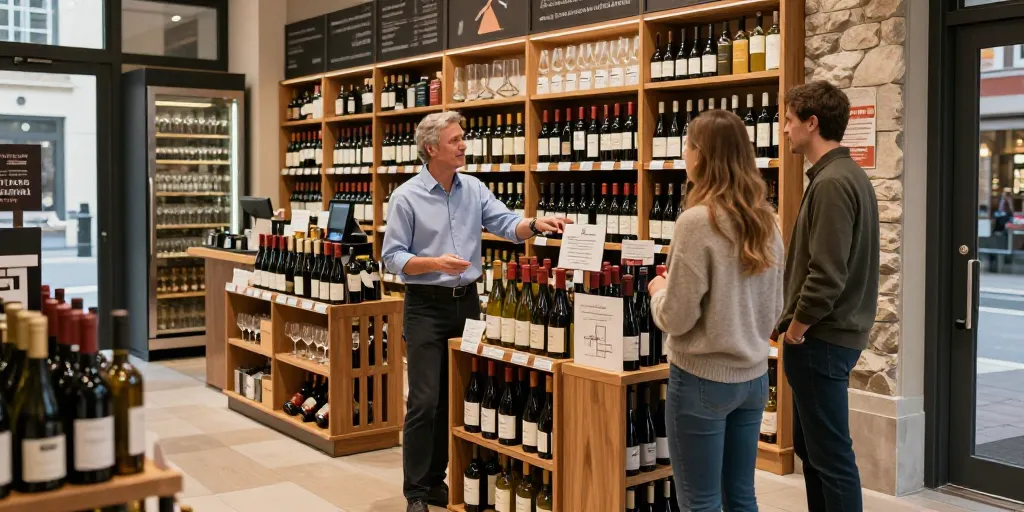 agencement magasin cave a vin